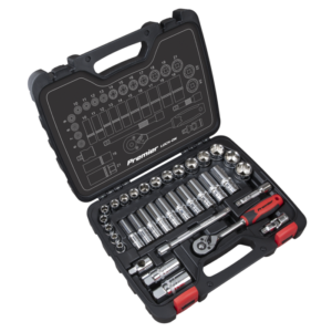 Premier Lock-On™ Socket Set 3/8"Sq Drive 34pc Vinny Byrne Premier Lock-On™ Socket Set 3/8"Sq Drive 34pc
