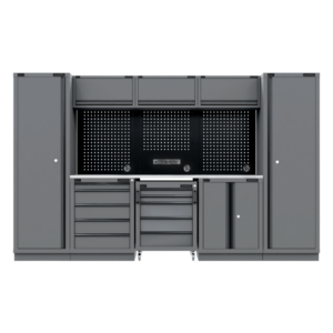 Superline PRO® Black Edition Storage System with Stainless Worktop 3.24m Vinny Byrne Superline PRO® Black Edition Storage System with Stainless Worktop 3.24m