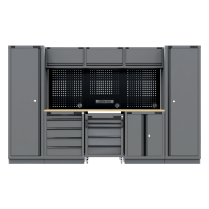 Superline PRO® Black Edition Storage System with Rubber Wood Worktop 3.24m Vinny Byrne Superline PRO® Black Edition Storage System with Rubber Wood Worktop 3.24m