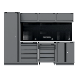 Superline PRO® Black Edition Storage System with Stainless Worktop 2.64m Vinny Byrne Superline PRO® Black Edition Storage System with Stainless Worktop 2.64m