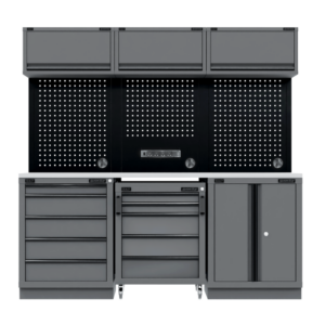 Superline PRO® Black Edition Storage System with Stainless Worktop 2.04m Vinny Byrne Superline PRO® Black Edition Storage System with Stainless Worktop 2.04m