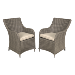 Dellonda Chester Rattan Wicker Outdoor Garden Dining Chairs 2pc Vinny Byrne Dellonda Chester Rattan Wicker Outdoor Garden Dining Chairs 2pc