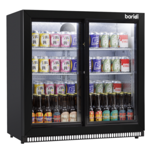 Baridi Back Bar Drinks Fridge/Cooler with Double Sliding Doors, 190L Capacity Vinny Byrne Baridi Back Bar Drinks Fridge/Cooler with Double Sliding Doors, 190L Capacity