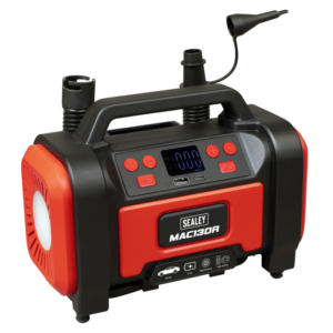 Rechargeable Tyre Inflator & High Volume Air Pump 12V Vinny Byrne Rechargeable Tyre Inflator & High Volume Air Pump 12V