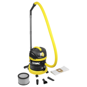 BuilderVac&reg; Wet & Dry Vacuum Cleaner 15L Stainless Steel Drum M Class Filtration 110V