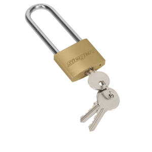 Siegen Brass Body Padlock with Brass Cylinder Long Shackle 40mm Vinny Byrne Siegen Brass Body Padlock with Brass Cylinder Long Shackle 40mm