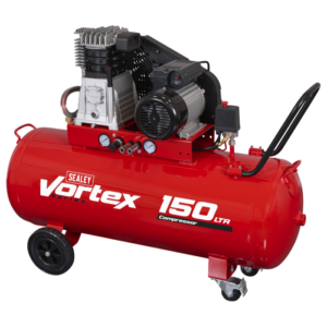 150L Belt Drive Air Compressor with Cast Cylinders & Wheels 3.5hp Vinny Byrne 150L Belt Drive Air Compressor with Cast Cylinders & Wheels 3.5hp