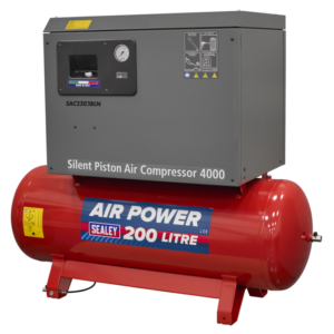 200L Low Noise Belt Drive Air Compressor with Cast Cylinders 3hp Vinny Byrne 200L Low Noise Belt Drive Air Compressor with Cast Cylinders 3hp