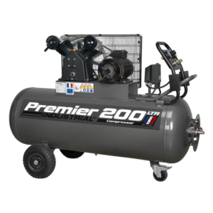 Premier 200L Belt Drive Air Compressor with Front Control Panel Vinny Byrne Premier 200L Belt Drive Air Compressor with Front Control Panel