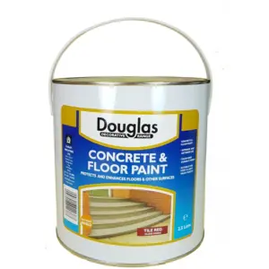 Douglas Concrete & Floor Paint, Red - 2.5L
