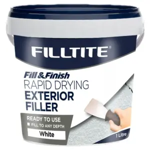 Filltite Rapid Drying Exterior Filler, White - 1L Vinny Byrne Filltite Rapid Drying Exterior Filler, White - 1L