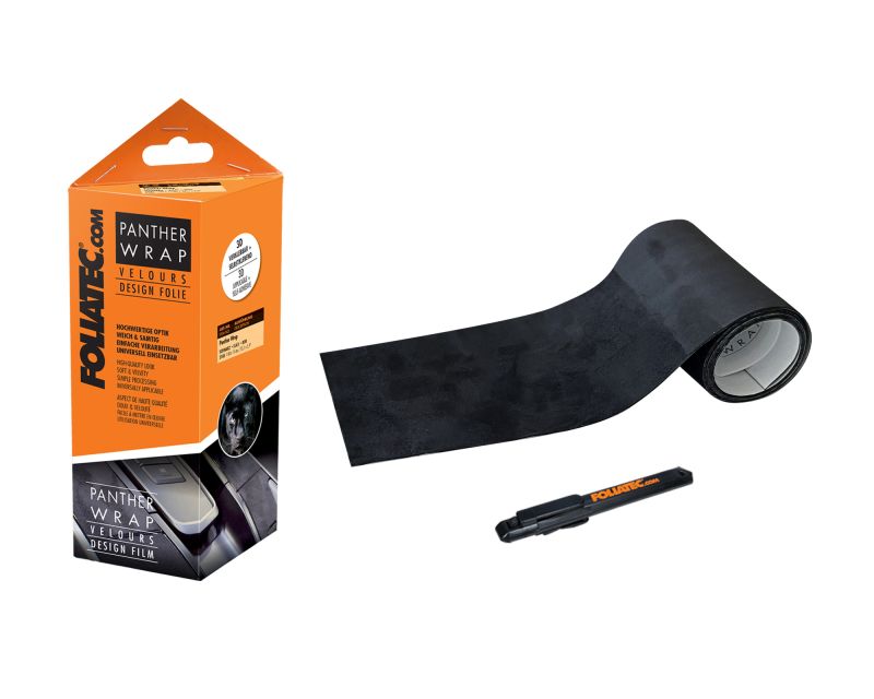 Foliatec Cockpit Design Film Panther Wrap, Black - 15 x 140 cm