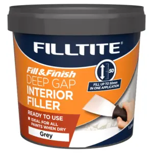 Filltite Ready To Use Deep Gap Filler, Grey - 1L Vinny Byrne Filltite Ready To Use Deep Gap Filler, Grey - 1L