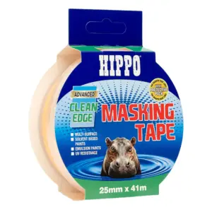 Hippo Clean Edge Masking Tape - 25mm x 41m