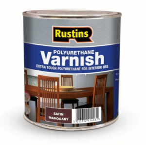Rustins Quick Dry Polyurethane Satin Varnish, Mahogany - 1L