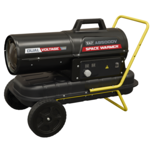 Dual Voltage Kerosene/Diesel Space Warmer® Heater with Wheels 50,000Btu/hr Vinny Byrne Dual Voltage Kerosene/Diesel Space Warmer® Heater with Wheels 50,000Btu/hr